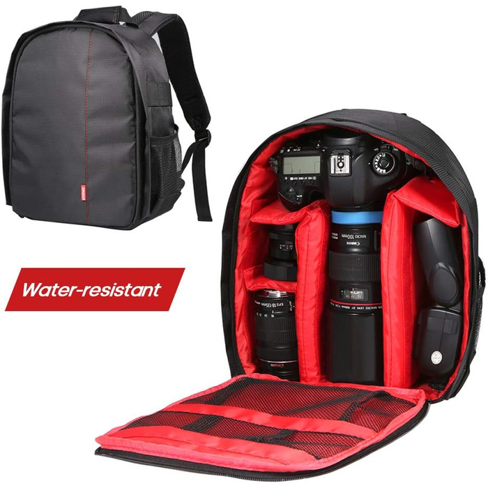 Багатофункціональна водонепроникна сумка для камери: цифрові та DSLR камери (червона)