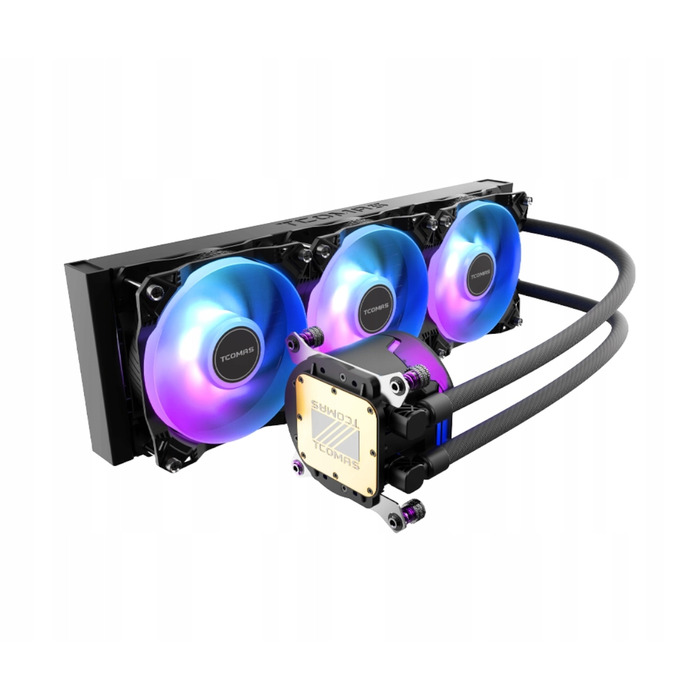 Рідинне охолодження AIO TCOMAS LE100 360 ARGB 3x120мм до 2500 RPM, Чорний
