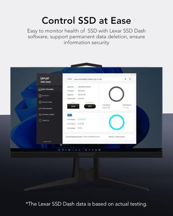 SSD Lexar NM610 PRO 500GB M.2 PCIe Gen3x4 NVMe - Внутрішній SSD для ноутбука та ПК