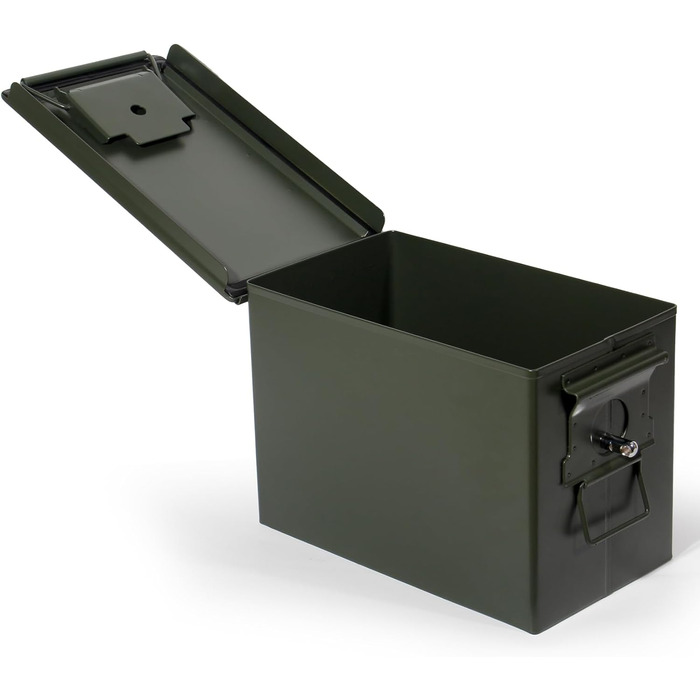 Ammunition Box, US Ammo Box, Cartridge Box, Storage Box for Lithium Batteries, Ammunition (Lockable - 28cm) (Lockable - 30cm)