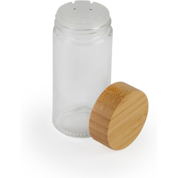 Спецівник Salter Bambus BW12777EU7 з бамбука – обертовий, 16 баночок, кришки, для зберігання спецій
