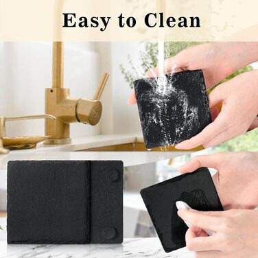 MAPRIAL 36-Piece Slate Coasters Bulk, 10.2 cm Hexagonal, Blank, Black Stone Coasters for Drinks, Natural, Handmade, Hexagon, Stone for Laser Engraving, Gifts, Engraving, Halloween (48 Pieces)