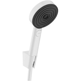 hansgrohe Pulsify Select S Shower Set, showerhead with hose and holder, hand shower with 3 spray modes Relaxation (Mattweiß - Matte White)