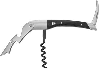 ZWILLING Sommelier Waiter's Knife, with 3-in-1 Function: Corkscrew, Foil Cutter, and Bottle Opener, Stainless Steel