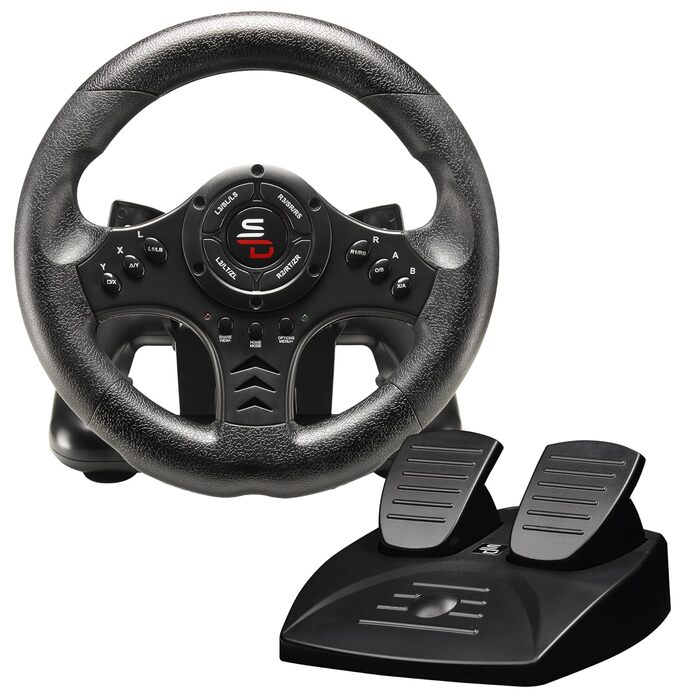 Кермо для гонок Subsonic Superdrive SV450 з педалями та перемикачем передач - сумісність з Xbox, Switch, PS4, Xbox One, PC