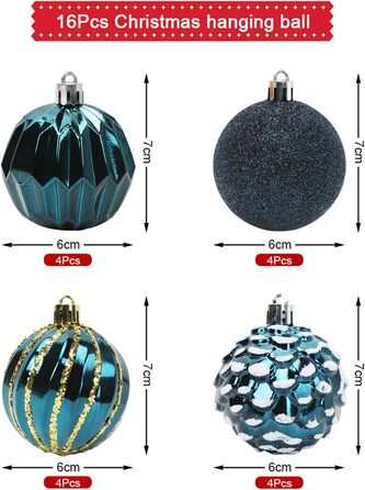 Набір прикрас на ялинку Bluelves, 16 шт, рожеві кулі 6 см, пластик