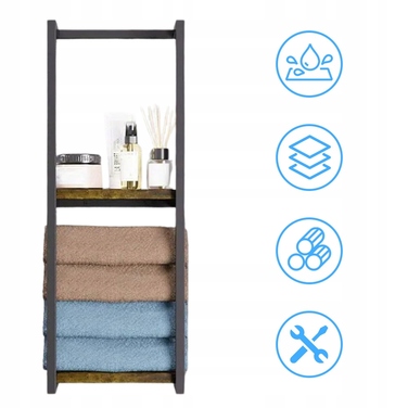 Двоярусний настінний рушникотримач для ванної кімнати, сучасний мінімалізм