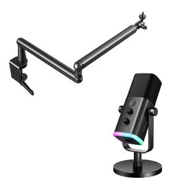FIFINE XLR мікрофон з тримачем (AM8+BM88) для ПК, стрімінгу, подкастів: динамічний USB мікрофон з регульованим кронштейном