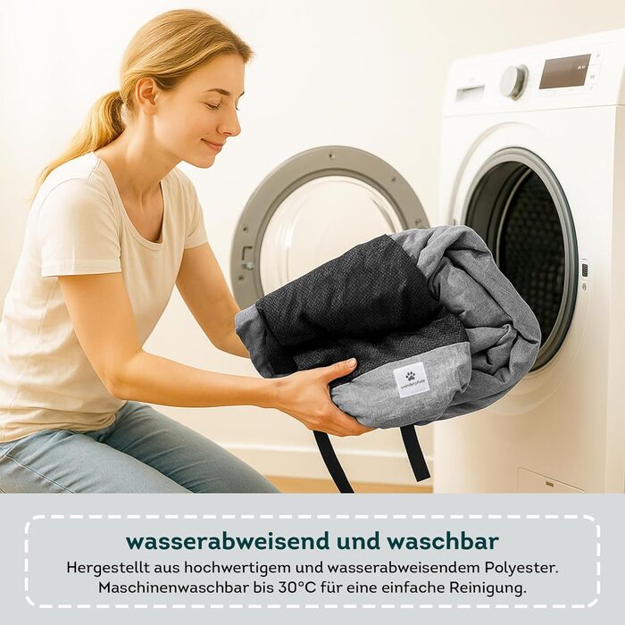 Килимок для собак Wanderpfote, 75 x 50 см – ортопедичний, водонепроникний, для подорожей та авто – сірий (розмір M)