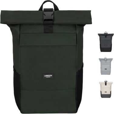 Рюкзак rolltop для жінок і чоловіків No 4 з відділенням для ноутбука, водостійкий, для університету, роботи, велосипеда, великий туристичний рюкзак