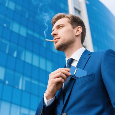 Металеве тютюнопакувальник DxxD на 20 сигарет з магнітним замком (алюміній, чорний, сірий, блакитний)