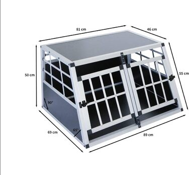 Транспортна переноска для собак та котів, алюмінієва, з подвійним відсіком - переноска для автомобіля