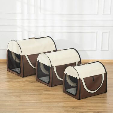 PawHut Транспортна переноска для собак та котів, рюкзак для тварин, водонепроникна сумка-переноска з подушкою, 70 x 51 x 59 см, Колір: Кофе