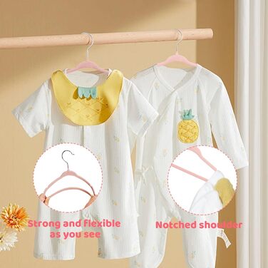 Набір вешалок для дитячого одягу ManGotree з оксамитовим покриттям (30 шт.)