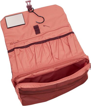 Kulturtasche VAUDE WegaWrap: Косметичка з дзеркалом, тримачем для зубної щітки та гачком для підвішування, водонепроникна (Dark Cherry)