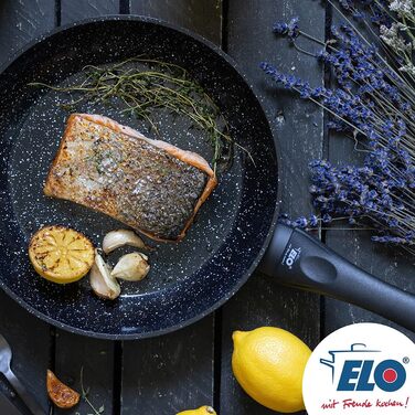 Сковорода ELO Belugo з кованого алюмінію, 20 см – антипригарне покриття ELODUR® Select, для індукційних плит, чорна