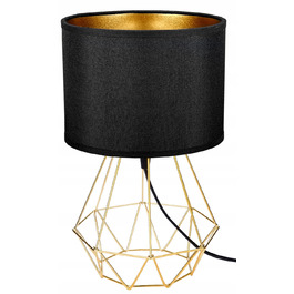 Настільна лампа Glimex сучасна, чорно-жовта, 60 Вт