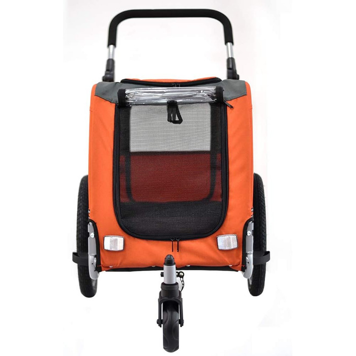 PAPILIOSHOP Причіп для собак та котів – візок для тварин, 3 розміри, стабільний, комфортний, практичний (Помаранчевий)