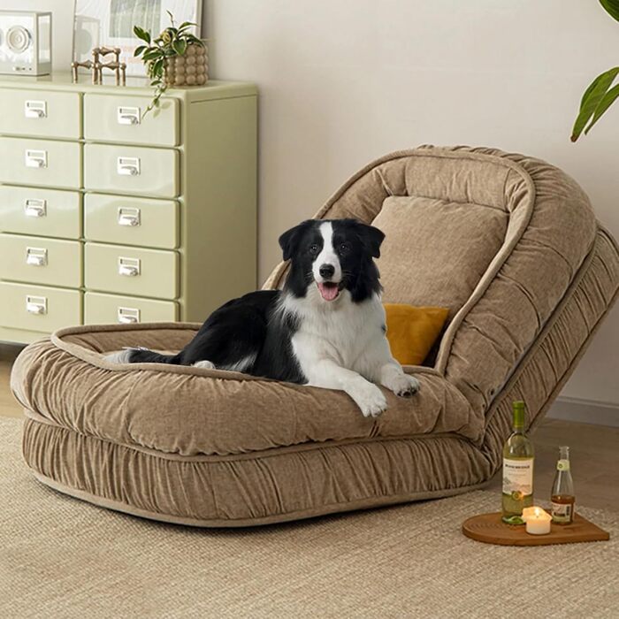 Складаний диван-крісло, диван-ліжко, татамі, крісло-мішок для дорослих та дітей, сірий, 90х140 см