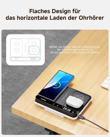 Бездротова зарядка SwanScout 30W для Samsung Galaxy Z Fold 7/S25 Ultra/S25, iPhone 17/16, Galaxy Watch 8/7/6 – швидка зарядка