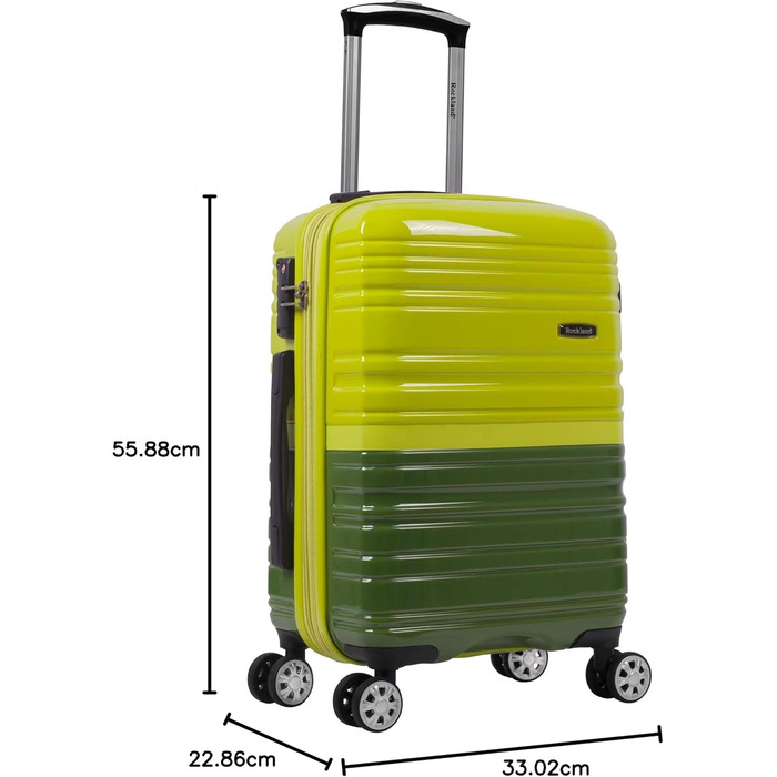 Чемодан Rockland Melbourne Hardside розкладний, спінне колесо, 2 шт. (20'/28'), 2TONEGREEN