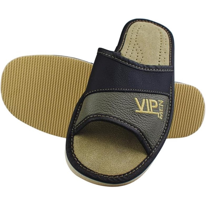 Чоловічі тапочки APREGGIO з натуральної шкіри – зручні та комфортні, сірого кольору, розмір 40-46 (EU 43)