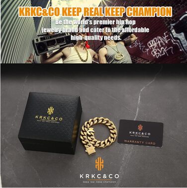 Чоловічий браслет KRKC&CO з кубинськими ланцюжками, 18 мм, Miami Iced Out, золотий, для вуличної моди, хіп-хоп, 21.6 см