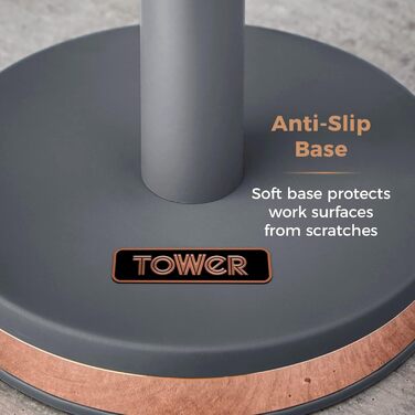 Tower T826132PNK Cavaletto Beaker Stand with Stainless Steel Stopper, Soft Base, Marshmallow Pink and Roségold (Grey and Roségold)