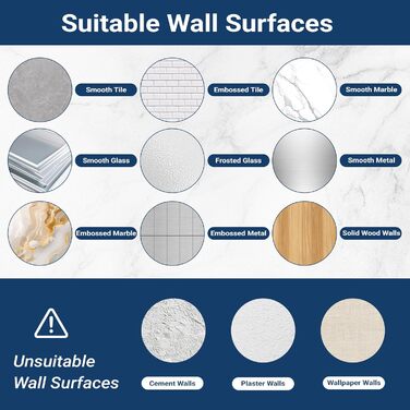 Набір гачків для рушників без свердління 6 шт. з нержавіючої сталі для ванної кімнати та кухні, самоклеючі, до 10 кг, вологостійкі, срібні