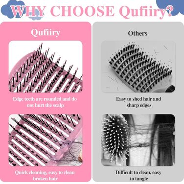 Щітка для кучерявого волосся: формування та визначення кучерявок (рожева)