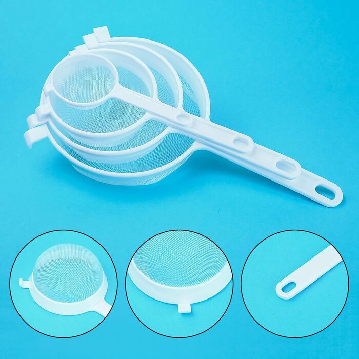 Набір сит для кухні з нержавіючої сталі (4 шт.), сито для пасти, сито для борошна, кухонне сито, набір дрібних сит