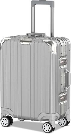 Набір валіз Voyagoux 2 шт. - 39L та 113L, жорсткі валізи, TSA-замок, ABS, 4 колеса 360°, міцні та легкі, рожеве золото (42L, срібло)