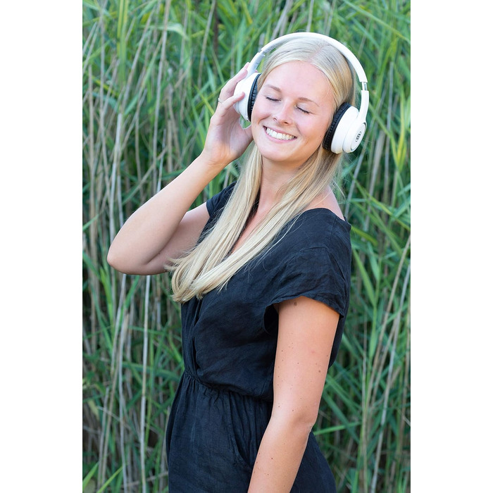 Навушники Bresser Bluetooth Over-Ear з мікрофоном для геймінгу та дзвінків, 3.5 мм, білі