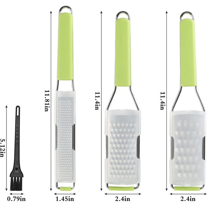 Lemon Zester, Cheese Grater, Citrus Zester, 3 Pack, 304 Stainless Steel, a sharp tool for Parmesan cheese, ginger, garlic, nutmeg, chocolate, vegetables, fruit, dishwasher safe, with