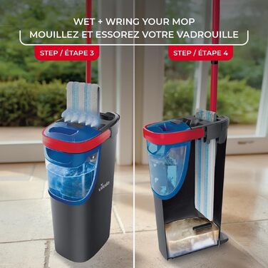 Набір для миття підлоги Vileda H2prO Flaches з відром, мікрофібра, безпечний для будь-яких поверхонь