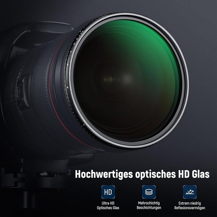 NEEWER Фільтр ND Variabler 67mm (ND2-ND400) з HD склом та алюмінієвим каркасом