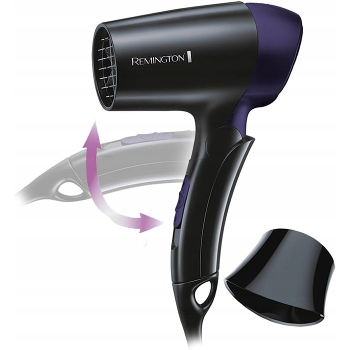 Компактний дорожній фен Remington 1400W, складаний, легкий