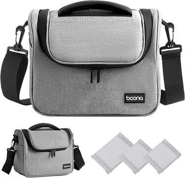 Чохол для камери Linpr: сумка кросбоді для дзеркальних/зеркально-беззеркальних фотоапаратів, водонепроникний, сумісний з Canon/Sony/Nikon (Сірий, Середній)