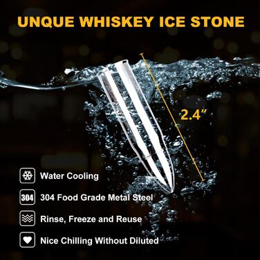 Набір віскі Exrezist: келихи для віскі, подарунок для чоловіків, на день народження, на День батька, для партнера (нержавіюча сталь)