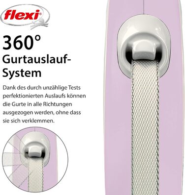Рулетка для собак Flexi Comfort S рожева, 5 метрів (до 15 кг)