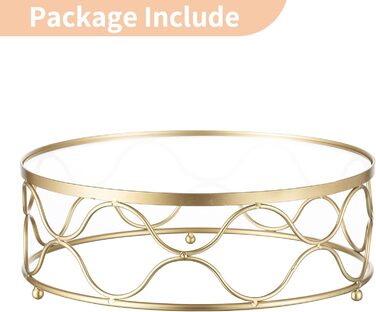 Золотий підставка для тортів NUPTIO: кругла, 30 см, для вечірок, днів народжень, хрестин, святкування