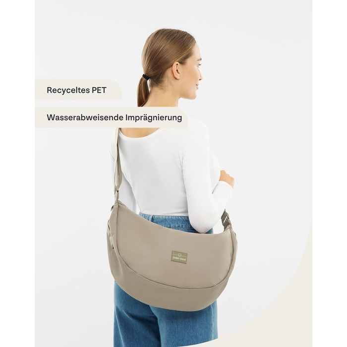 Сумка через плече Johnny Urban Ally Medium Desert Grey 10л - Унісекс, Місячна форма, Водовідштовхувальна