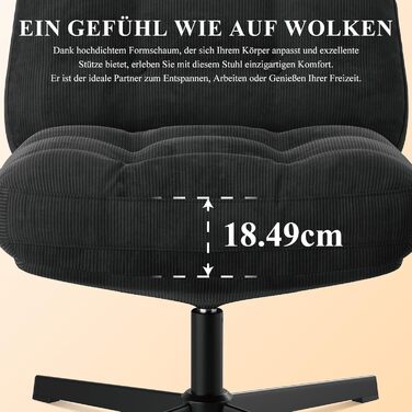 Офісне крісло Colamy: ергономічне, з регульованою підголівником та поперековою підтримкою (без роликів)