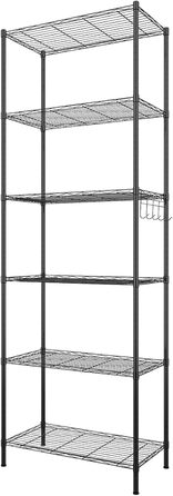 Himimi Regal - 6-Tier Wire Shelving Unit - 54x29x160cm