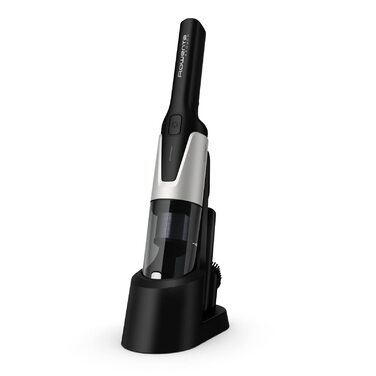 Ручний пилосос Rowenta X-Touch AC9736 бездротовий, чорний: компактний, легкий (0.6 кг), з насадкою для щілин та малою щіткою, потужний цифровий мотор, станція зарядки