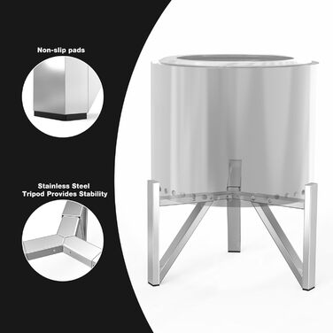 Підставка для вогнища Onlyfire з нержавіючої сталі для Solo Stove Ranger 38,1 см і Bonfire 49,5 см, аксесуари для вуличних камінів, інструменти для фаєрпітів
