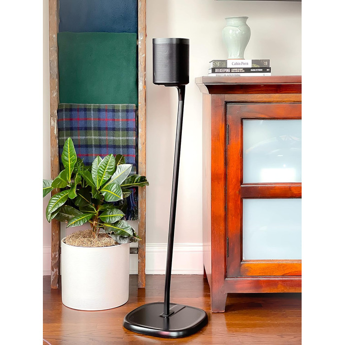 Підставка GT STUDIO для SONOS One, One SL, Play:1, Play:3. Преміум дизайн, приховане кабельне підключення, важка основа (Пара, Чорний)