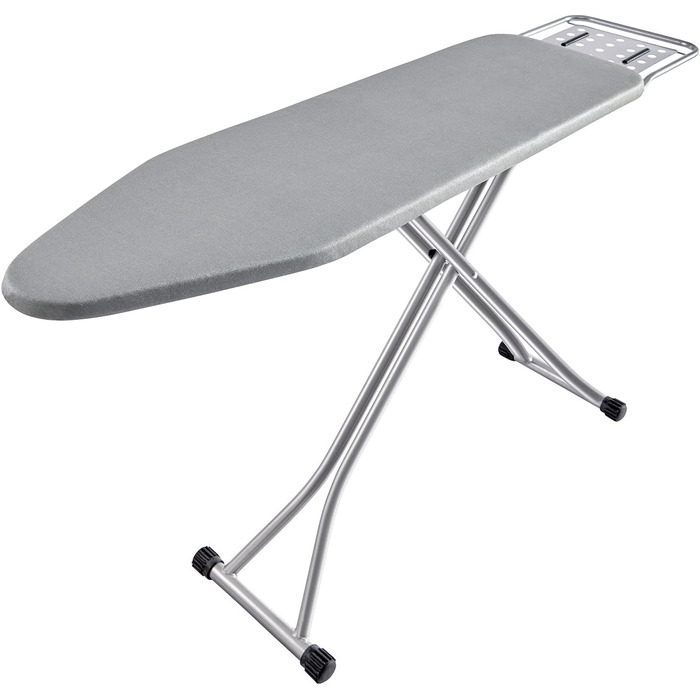 BKTD Ironing Board, heat-resistant ironing board cover with steam iron rest, non-slip folding ironing stand. Robust metal frame with legs for irons (34 * 88 * 134 cm) in silver-grey.