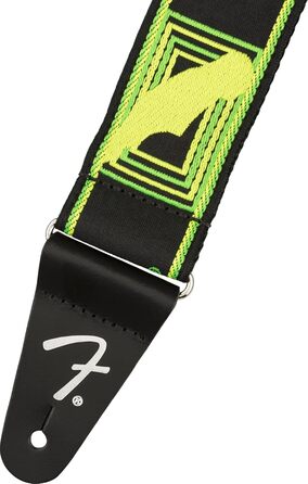 Ремінь для гітари Fender Neon Monogram, синій/оранжевий