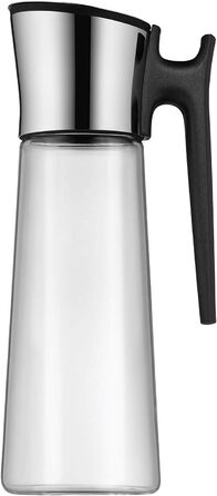 WMF Basic Water Carafe with Handle 1.5 Liter, Glass Carafe with Lid 1.5 l, Silicone Lid, Close-up Closure